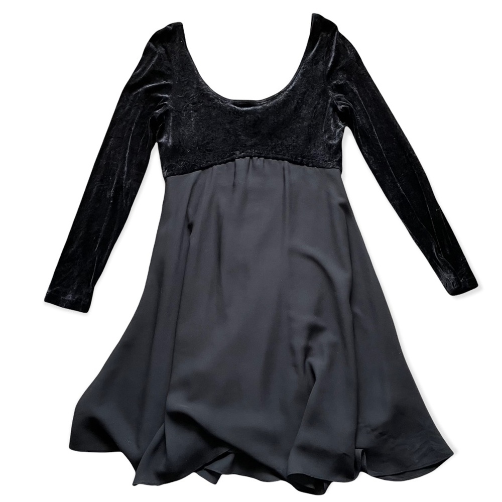Vintage Black Velour Dress